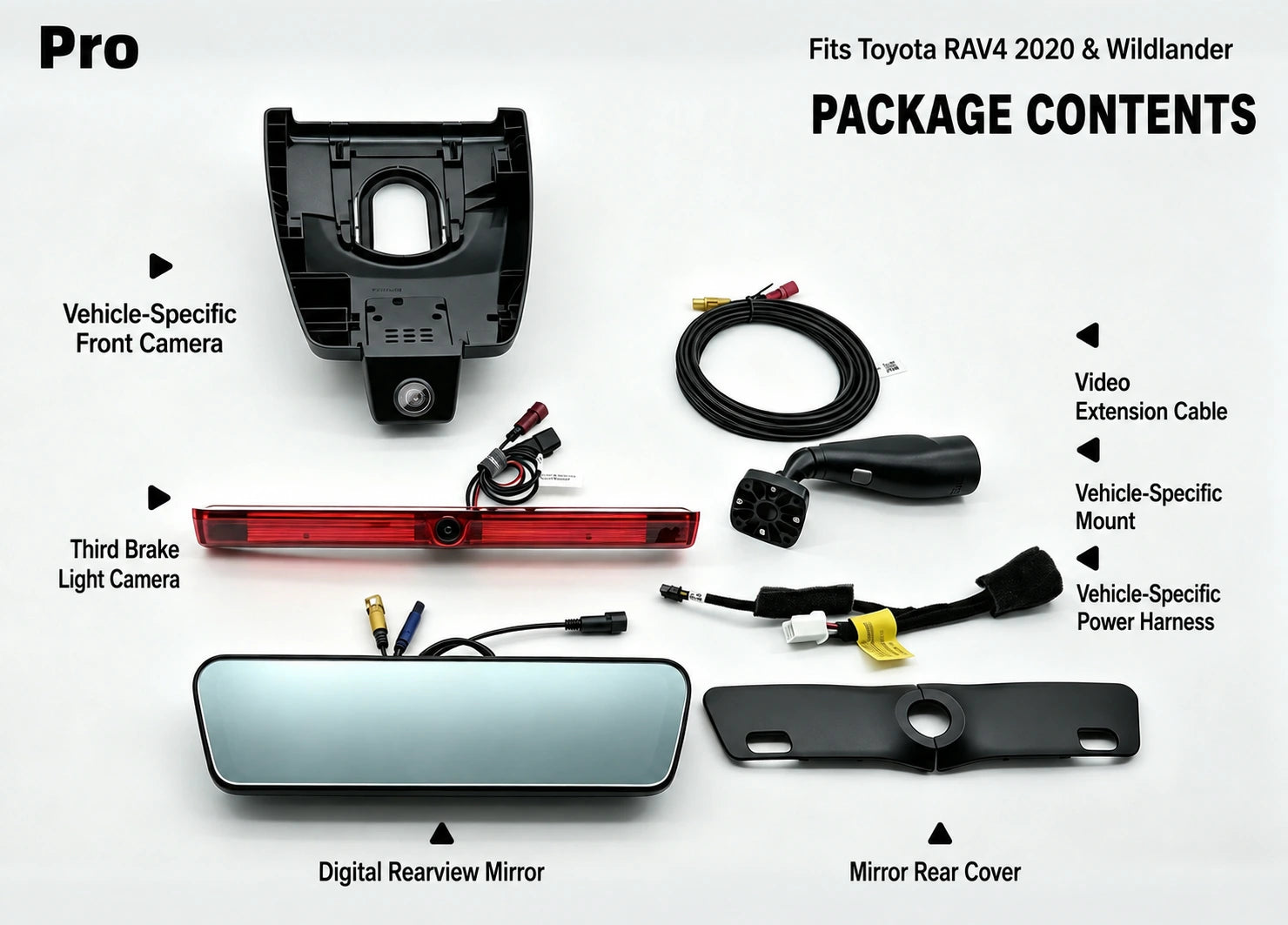 Pro package contents for Toyota RAV4