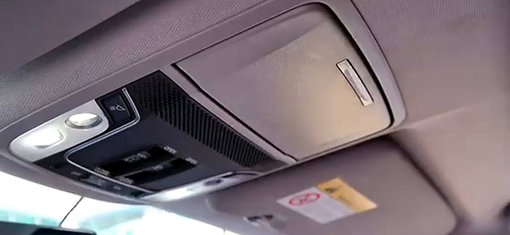 ClearDrive cable routed at the front headliner